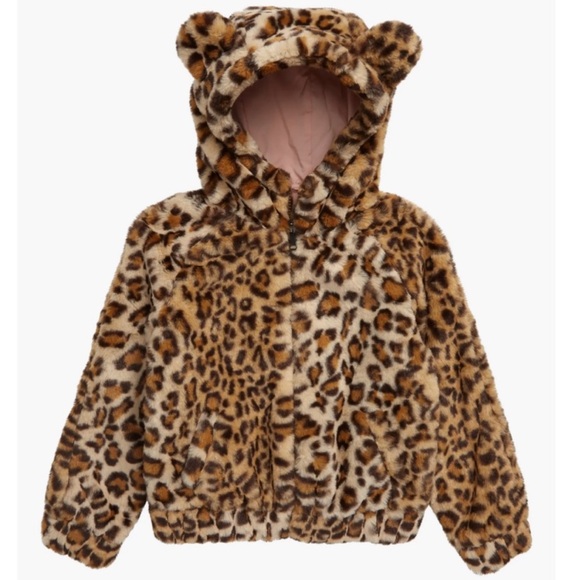 Nordstroms Tucker + Tate Fur Animal Print Coat - Picture 1 of 9